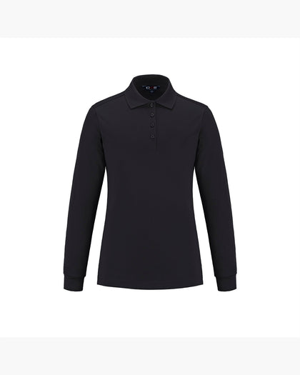 Polo femme manches longues personnalisable — Vision Affichage