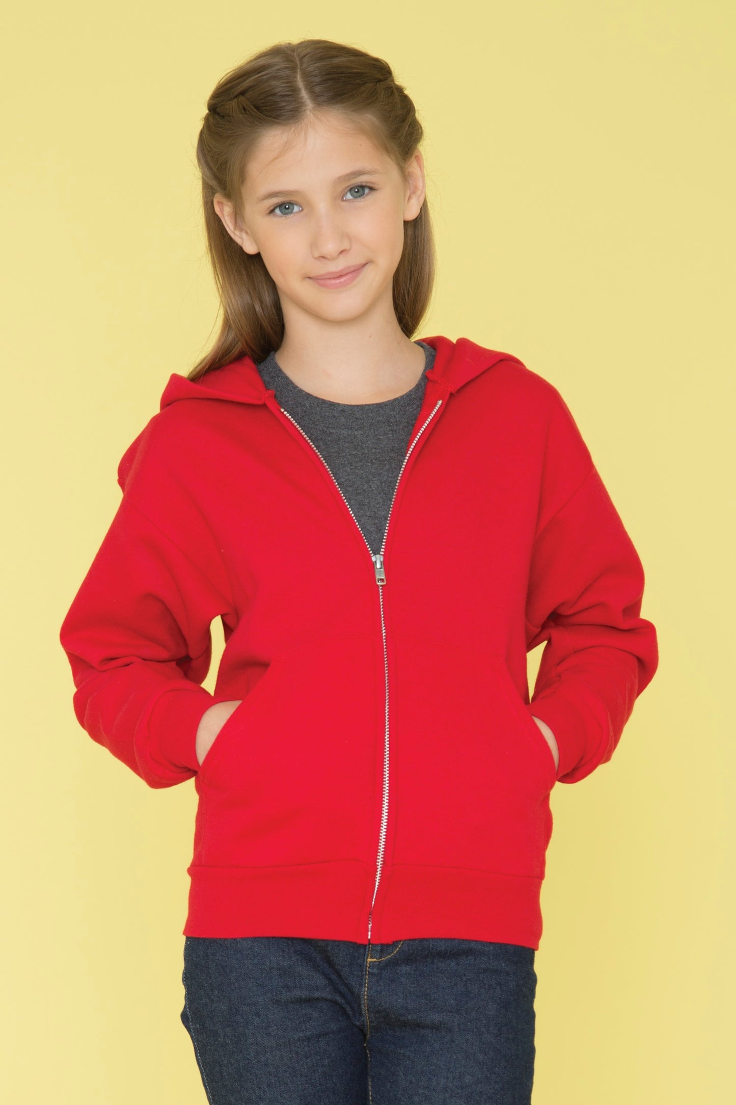 ATCᴹᶜ CHANDAIL À CAPUCHON EN MOLLETON À GLISSIÈRE EVERYDAY POUR JEUNES. ATCY2600