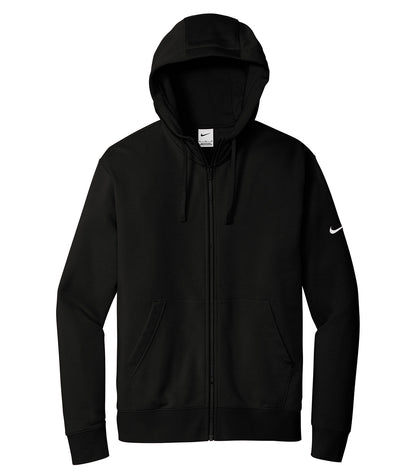 NIKE CHANDAIL À CAPUCHON À GLISSIÈRE MOLLETON CLUB AVEC SWOOSH À LA MANCHE. DR1513