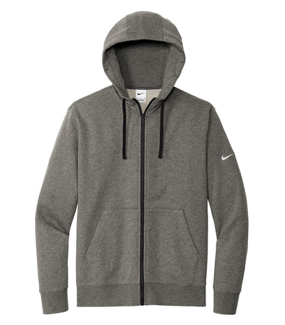 NIKE CHANDAIL À CAPUCHON À GLISSIÈRE MOLLETON CLUB AVEC SWOOSH À LA MANCHE. DR1513