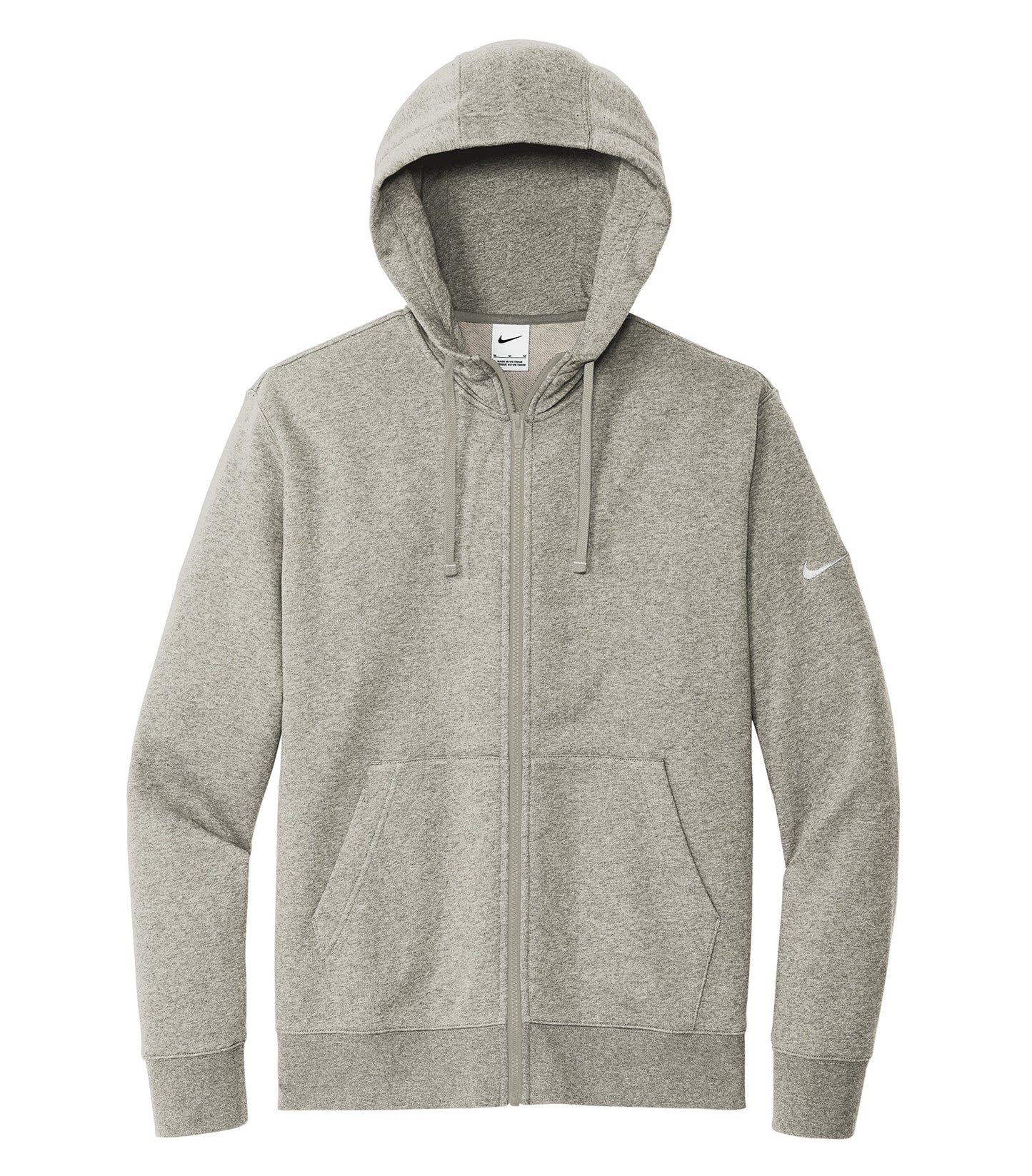 NIKE CHANDAIL À CAPUCHON À GLISSIÈRE MOLLETON CLUB AVEC SWOOSH À LA MANCHE. DR1513