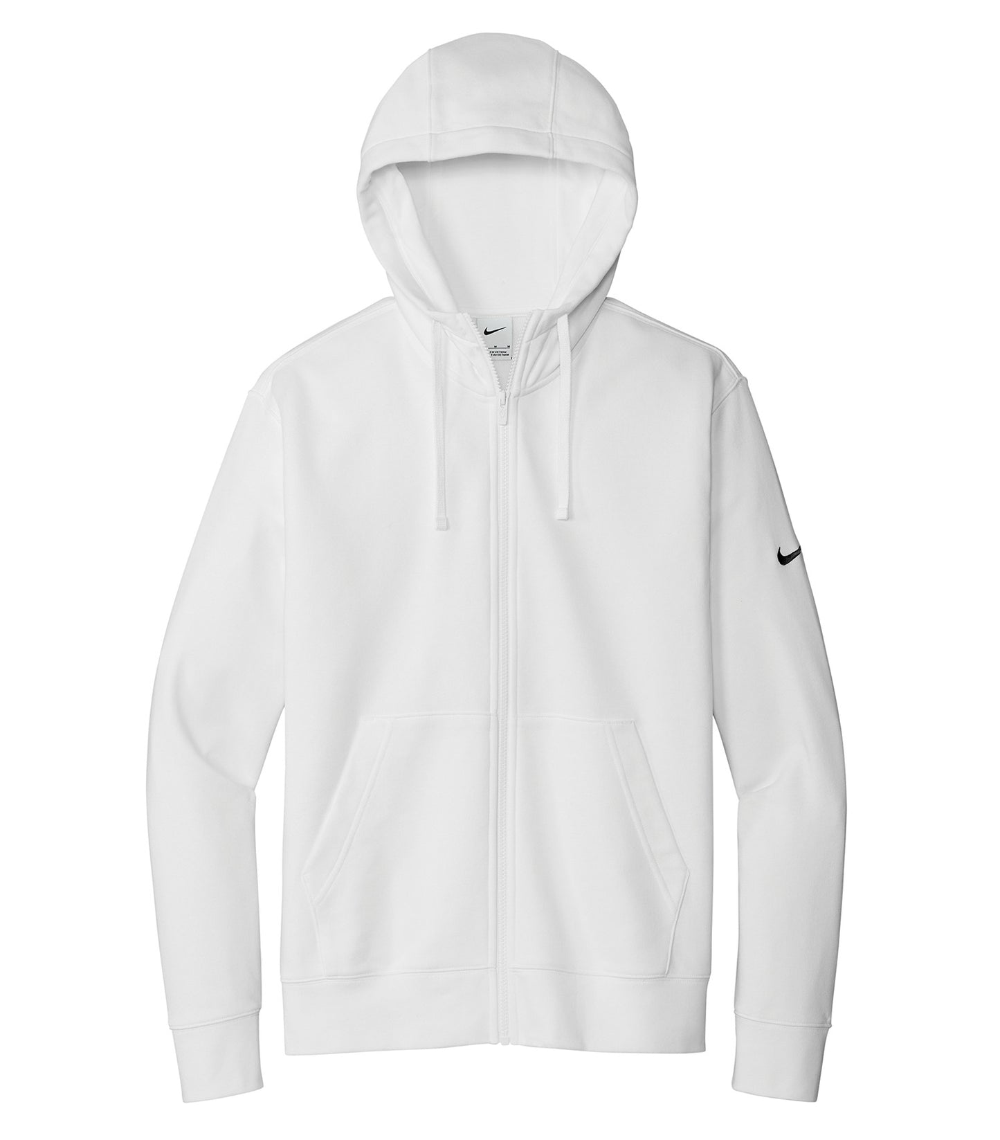 NIKE CHANDAIL À CAPUCHON À GLISSIÈRE MOLLETON CLUB AVEC SWOOSH À LA MANCHE. DR1513
