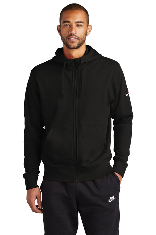 NIKE CHANDAIL À CAPUCHON À GLISSIÈRE MOLLETON CLUB AVEC SWOOSH À LA MANCHE. DR1513