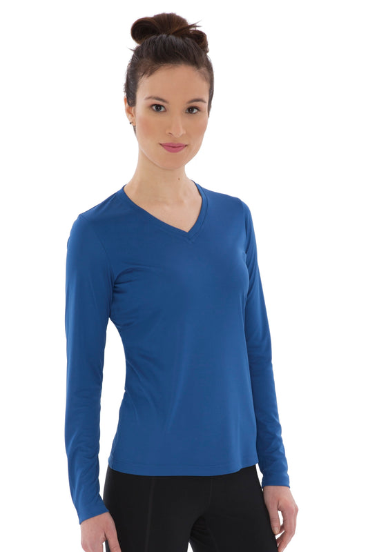ATCᴹᶜ T-SHIRT À MANCHES LONGUES COL EN V PRO TEAM POUR FEMMES. L3520LS