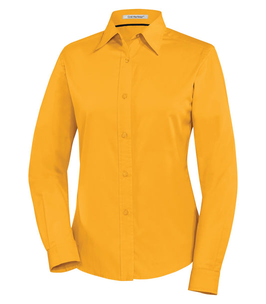 COAL HARBOURᴹᴰ CHEMISE TISSÉE  À MANCHES LONGUES EASY CARE BLEND POUR FEMMES. L610