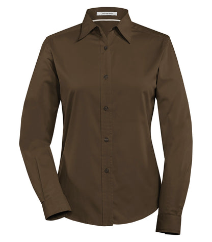 COAL HARBOURᴹᴰ CHEMISE TISSÉE  À MANCHES LONGUES EASY CARE BLEND POUR FEMMES. L610